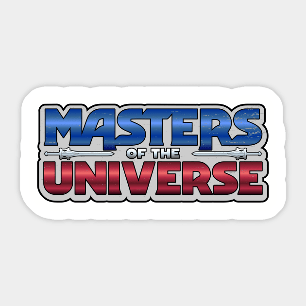 Masters of the Universe distressed logo Sticker by Vault Emporium